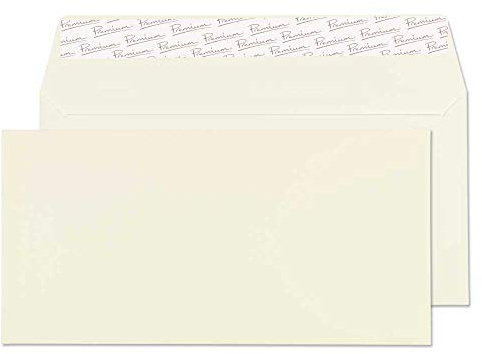 Blake Premium Business 71254 Briefumschläge Haftklebung Auster Wove DL 110 x 220 mm 120 g/m² | 25 Stück