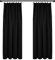 Deconovo Vorhänge Verdunkelungsgardinen mit Kräuselband Hitzeschutz Dicke Gardinen Schlafzimmer Kinderzimmer, 183x117 cm(HöhexBreite), Schwarz, 2er Set