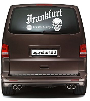 uglyshirt89 Frankfurt Autoaufkleber 45 cm | Hardcore | Sticker | Aufkleber | KSM1