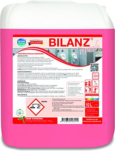 Arcora 01039 Bilanz Fresh Sanitärunterhaltsreiniger, 10L