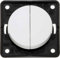 Hager iNTEGRO – Poussoir double avec Terminal Comun Blanc polaire