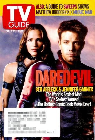 TV Guide - February 8-14, 2003 - Ben Affleck & Jennifer Garner Daredevil cover (Volume 51 Number 6)