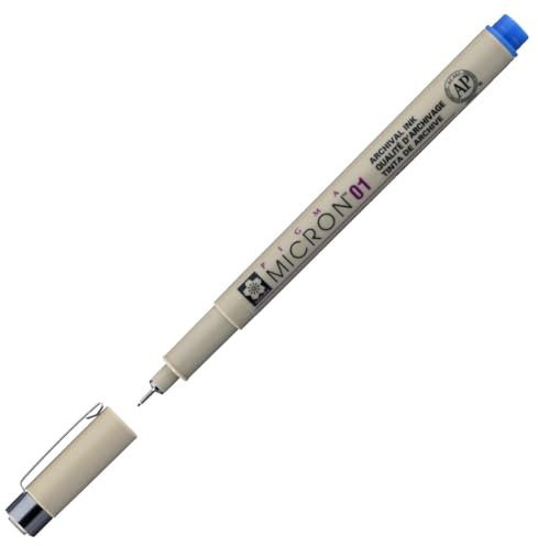 SAKURA Pigma Micron 01-0,25 mm wasserfester Fineliner - Blau