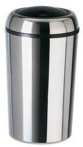 Poubelle Swingy ronde couvercle basculant inox 50 litres