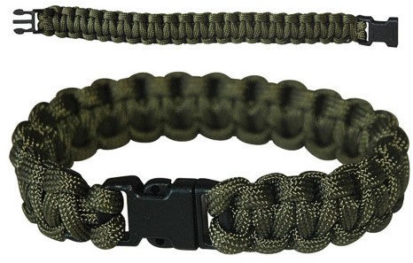 CN Outdoor PARACORD Survival Militär Armband Kunststoff-Schließe Grün Oliv