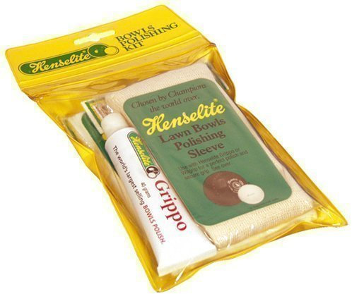 New Henselite Grippo Wax With Sleeve & Cloth Lawn Bowls Polishing Kit