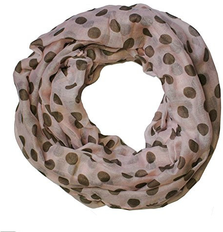 Soul-Cats Loopschal Tuch Loop Schal Rundschal Halstuch XXL Punkte, Farbe: Rose