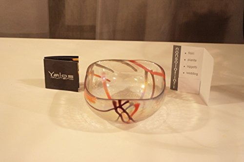 nonsolofiori - Square bowl glass carnival murano yalos table furniture produced in Venice