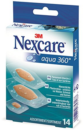 Aposito Nexcare Aqua 360 14U Surtidas