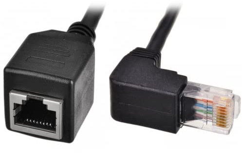 chenyang CY Câble d'extension de réseau Ethernet LAN coudé à 90 degrés 8P8C FTP STP UTP Cat 5e mâle vers femelle 50 cm