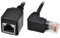 CY - Cavo di prolunga per rete Ethernet LAN Ethernet da 90 gradi 8P8C FTP STP UTP Cat 5e da maschio a femmina, 50 cm
