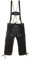 Kinder Trachtenlederhose Kniebund inkl. Hosenträger braun oder schwarz (152, schwarz)