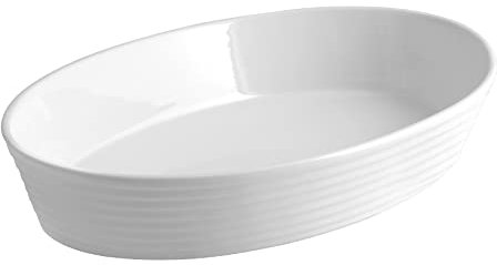 Home Auflaufform oval, 30 x 20 cm, Porzellan, Weiß