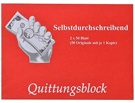 B&S Handelswaren Quittungsblock 50Blatt selbstdurchschreibend
