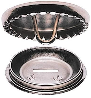 Cover Buttons Without Tool Brass 29 mm Silver col