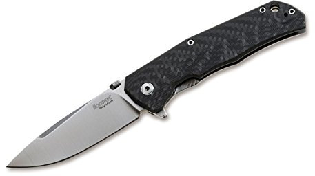 LionSteel Erwachsene T.R.E. Carbon Messer, Schwarz, 17,5cm