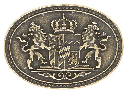 Tini - Shirts Bayrische Gürtelschnalle Bayern Wappen Tracht : Gürtelschliesse Landeswappen - Buckle oval Bayern Farbe: messing