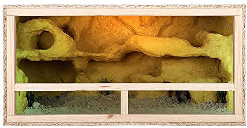 Repiterra Terrarium Reptiles & Batraciens En Bois OSB , Facile à Monter, Vivarium avec Aération Sur Les Côtés - 100x50x50cm
