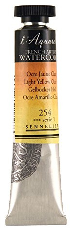 SENNELIER L'Aquarelle French Watercolor, 21ml Tube, S1 Light Yellow Ochre