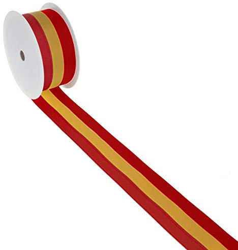 Banda nacional de España, rojo, amarillo, rojo. 25 mm x 25 m, 2436 25 737