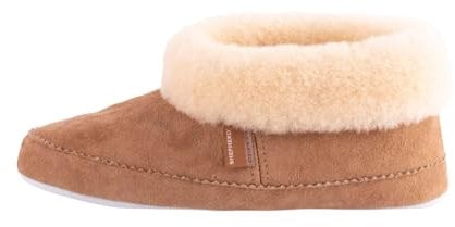Shepherd of Sweden - Emmy Lammfell-Hausschuhe - Damen - 100% Echtes Lammfell - Bequem - Weich und warm - Flauschig - Chestnut - Größe 37