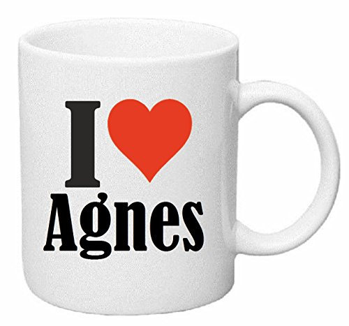 Reifen-Markt Kaffeetasse I Love Agnes Keramik 330 ml in Weiss
