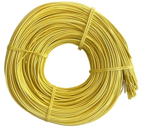 Schardt Peddigrohr 500g gelb orange rot blau grün in 2,25 und 3 mm wählbar Korb Peddig (gelb, 3.00 mm) Flechtmaterial Flechtrohr körbe flechten