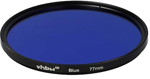 vhbw Universal Farbfilter blau für Kamera Objektive mit 77mm Filtergewinde - Blaufilter