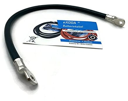 eXODA cable de batería de 50cm 50 mm² cobre cable de alimentación con ojales M8