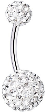 paletti Bauchnabelpiercing transparenten kristallsteinen