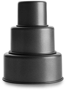 Ibili Mini Tartas Tres Pisos, Stainless Steel, 6 x 4.3-8.3 x 4.5-10 cm