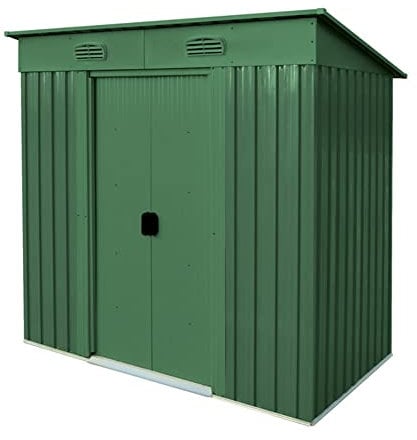 VERDELOOK Maisonette, Casetta in Metallo Box da Giardino a Una Falda, 194x121 Altezza 181 cm
