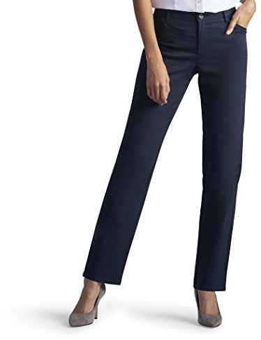 Lee Women's Relaxed Fit All Day Straight Leg Pant Imperial Blue 12 Short