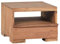 Wohnling Nachttisch Massiv-Holz Akazie Nacht-Kommode 30 cm 1 Schublade Ablage Nachtschrank Landhaus-Stil Echt-Holz Nachtkästchen dunkel-braun Nacht-Konsole Natur-Produkt Schlafzimmer-Möbel Unikat