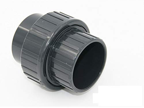 Raccord union PVC pression noir droit - Femelle Ø 50 mm - Girpi