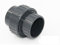 Raccord union PVC pression noir droit - Femelle Ø 50 mm - Girpi