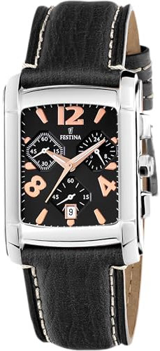 Festina Armbanduhr Leder/Sonstige analog Quarzwerk Leder F16101-C