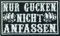 OUTDOUSE ANFASSEN, Zwei Fäuste gegen Grapscher, Biker Aufnäher L