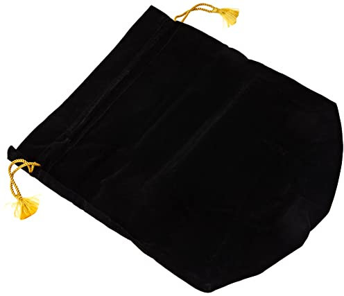 Urns UK Drawstring Bag Accessories Velvet Urn Pouch LGE Black, 39x39x0.5 cm
