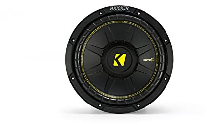 KICKER 44CWCS104 10-Inch (25.4cm) CompC Subwoofer|250 Watts RMS|500 Watts Peak|4-Ohm Single Voice Coil|Legendary Sound Quality & Durability|Car,Truck,SUV,Van,RV