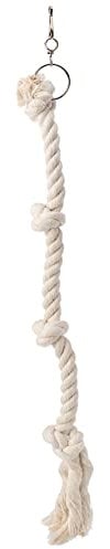 Nobby 31304 Cage Toy, Kletterseil Baumwolle weiß L: 67 cm; Ø 25 mm; 4 Knoten