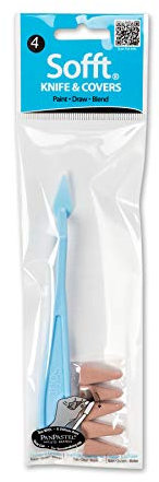 Colorfin PP65004 Sofft Knife with 5 Covers, Pointed, No.4
