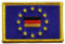 Aufnäher Patch Flagge Europäische Union EU mit Deutschland - 8 x 6 cm