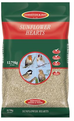 Johnston & Jeff Sunflower Hearts for Wild Birds - 12.75kg, Clear