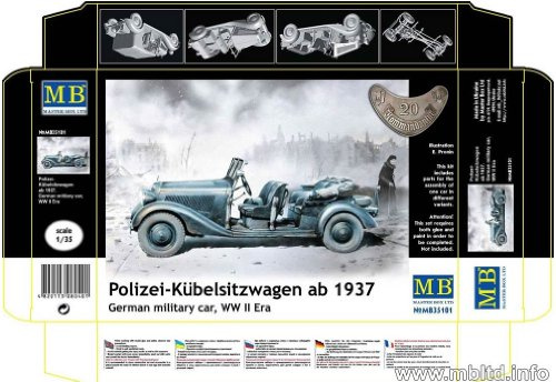Master Box MB35101 - Polizei-Kubelsitzwagen ab 1937 Military Car