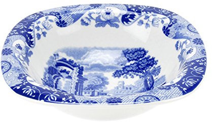 Spode Blue Italian Collection Dipschalen, Porzellan, 12,7 cm Schüssel zum Servieren von Saucen und Dips, kleine Dip-Schüssel, spülmaschinen- und mikrowellengeeignet (blau/weiß)