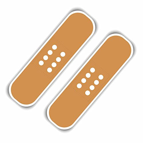 folien-zentrum - 2x Pflaster Hautfarbe je 10x3cm - hochwertiger Aufkleber Auto Tuning - OEM & JDM Autosticker - Decal für Auto - Car Sticker - Autoaufkleber - Stickerbomb Folie - Made in Germany 129