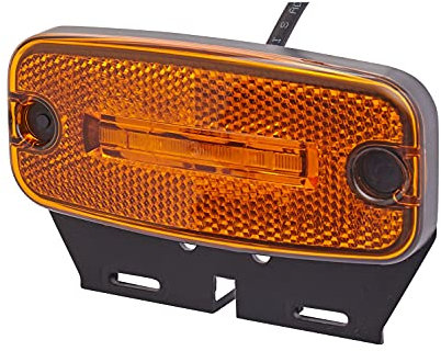 HELLA 2PS 345 600-071 Seitenmarkierungsleuchte - Begrenzungsleuchte - Anhänger - Wohnwagen - LED - 24V - Schraubanschluss/Anbau - ADR/GGVS - Kabel: 500mm - Stecker: offene Kabelenden - 2-polig