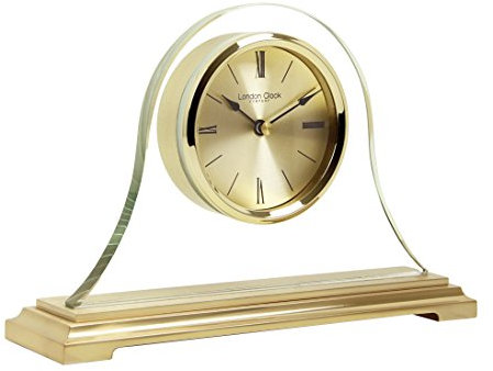 London Clock 3150 Gold napoleon mantel clock, 15.5 x 22 x 6cm