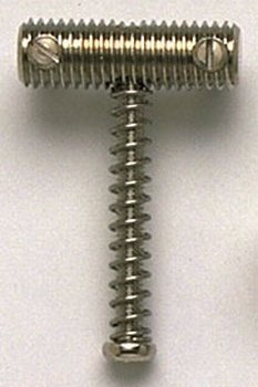 Allparts® »BP-0024-001 BRIDGE SADDLES FOR TELECASTER®« Selles de Pont pour Guitare de Tele®-Style - Set de 3 - Finish: Nickel